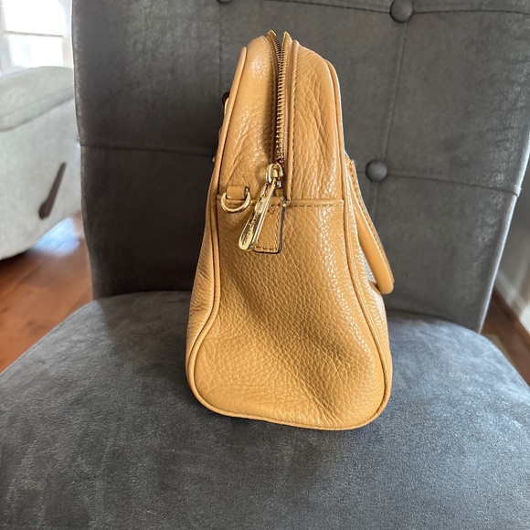 Michael Kors Knox Tassel Pebbled Leather Satchel Handbag - Picture 7 of 8